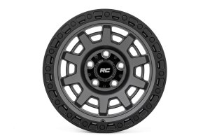 Chevrolet V1500 Suburban Wheel - Rough Country - 85 Series, One-Piece, Simulated Bead Lock - Gunmetal Gray/Black - '89-'91 Chevrolet V1500 Suburban Wheel - Rough Country - 85 Series, One-Piece, Simulated Bead Lock - Gunmetal Gray/Black - '89-'91